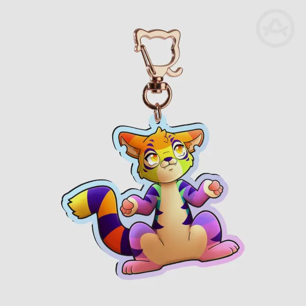 Rainbow Kougra Shrug Acrylic Keychains