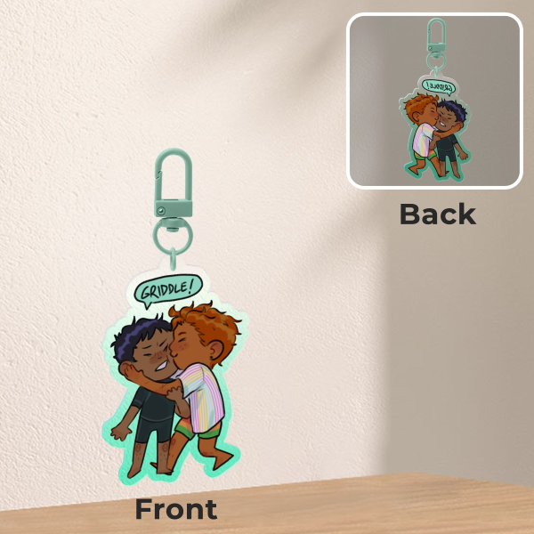 Griddlehark kiss - Beach Episode Keychain