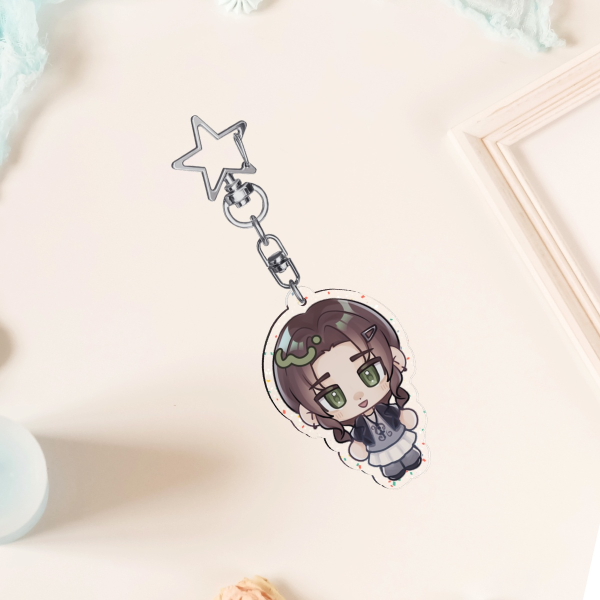 Aerith Glitter Keychain