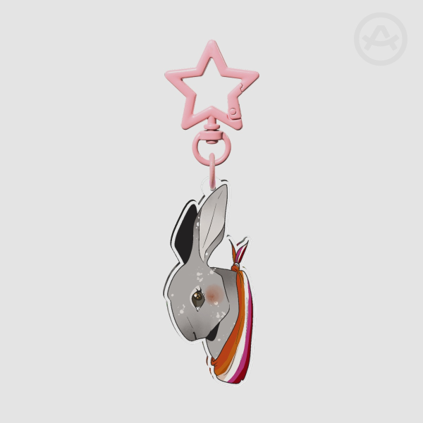 Bandana Lesbunny Keychain