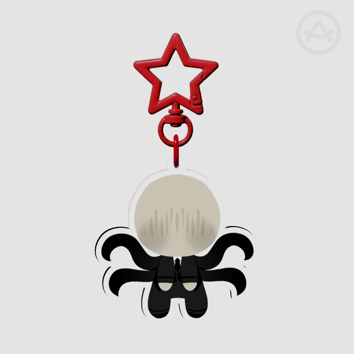 CREEPYPASTA SLENDERMAN | A-Shaped Cheeb | Clear Acrylic Keychain