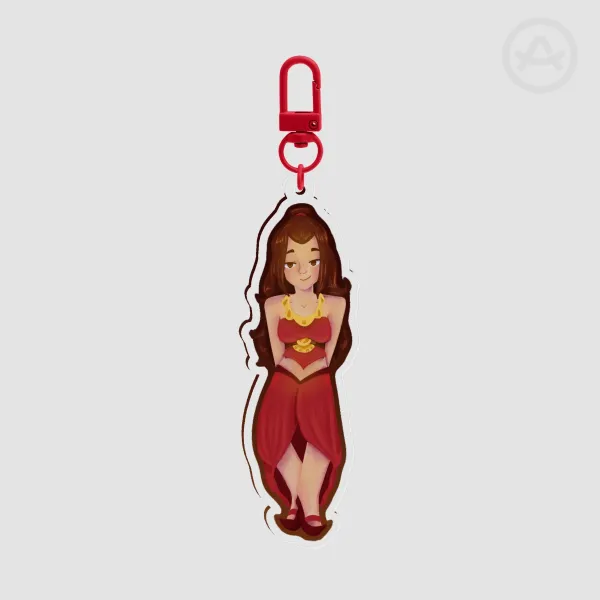 Azula Beach Outfit Clear Acrylic Keychains