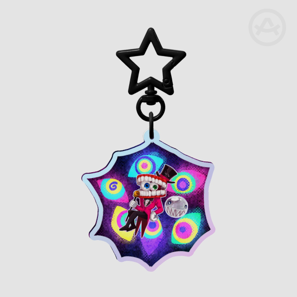 Caine and Bubble Abstraction - Rainbow Acrylic Keychains