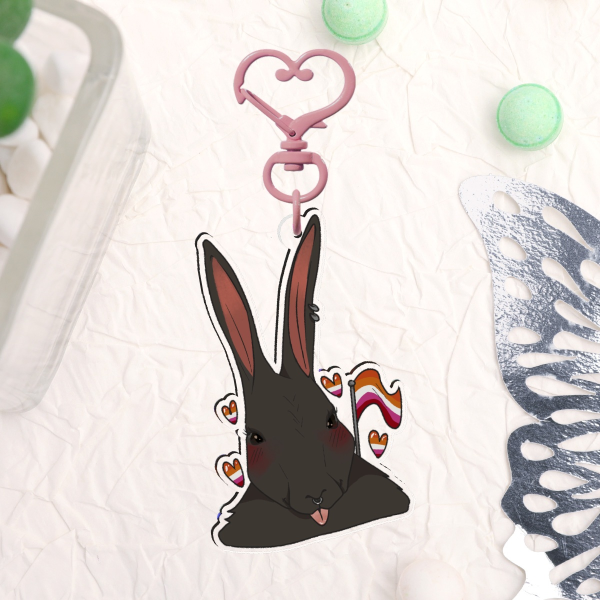 Wavin’ Flag Lesbunny Keychain