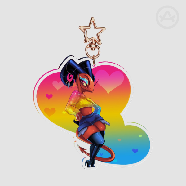 3.5" Helluva Boss Pride Month Keychain: Barbie Wire