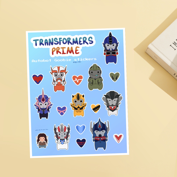 Transformers Prime Autobot Goobie sticker sheet