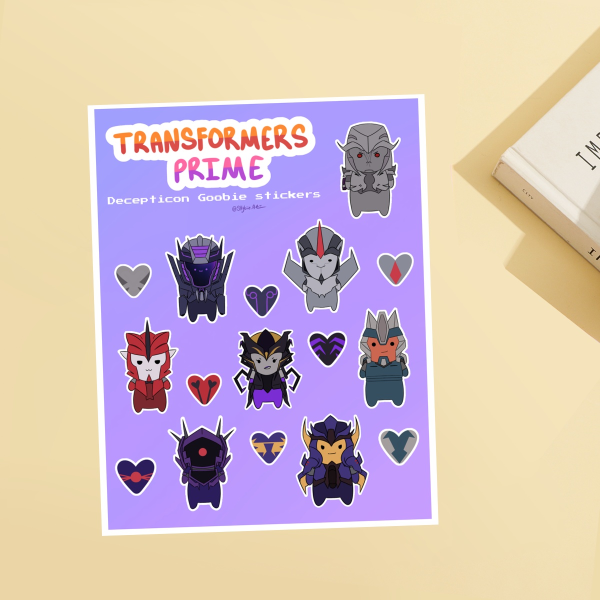 Transformers Prime Decepticon Goobie sticker sheet