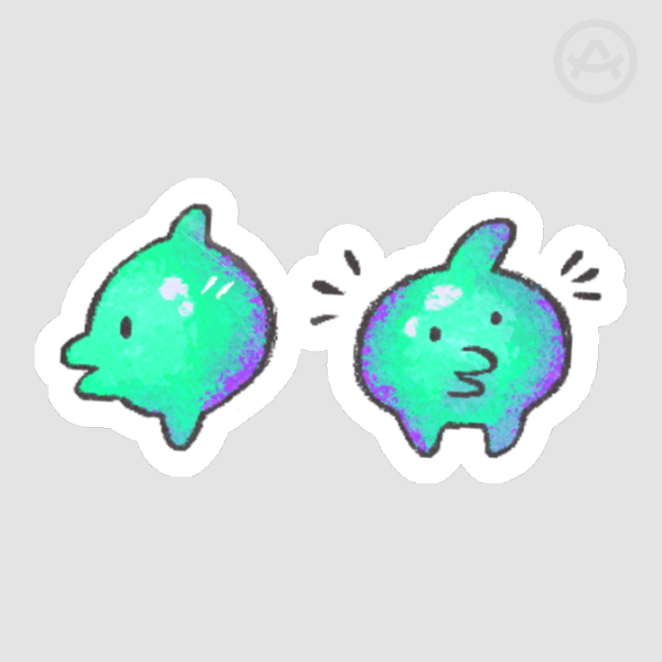 Fake Pluey mini sticker