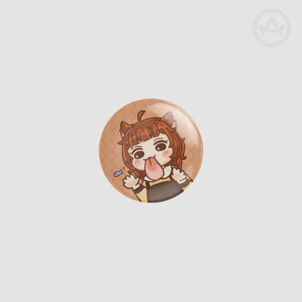 Mocha Belp Emote Button Pins