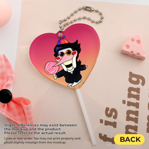 Spamton Acrylic Lollipop Keychain
