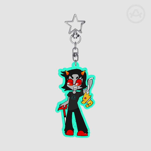 Terezi Pyrope with scalemate acrylic keychain charm