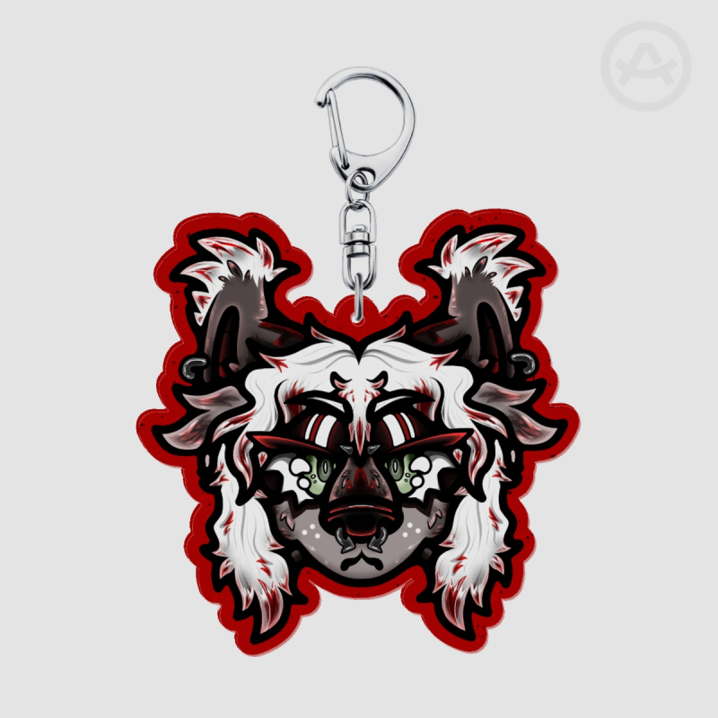 Custom Symmetrical Headshot Glitter Acrylic Keychain