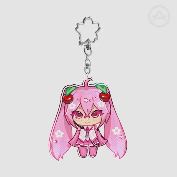 Sakura Miku- Clear Acrylic Keychains