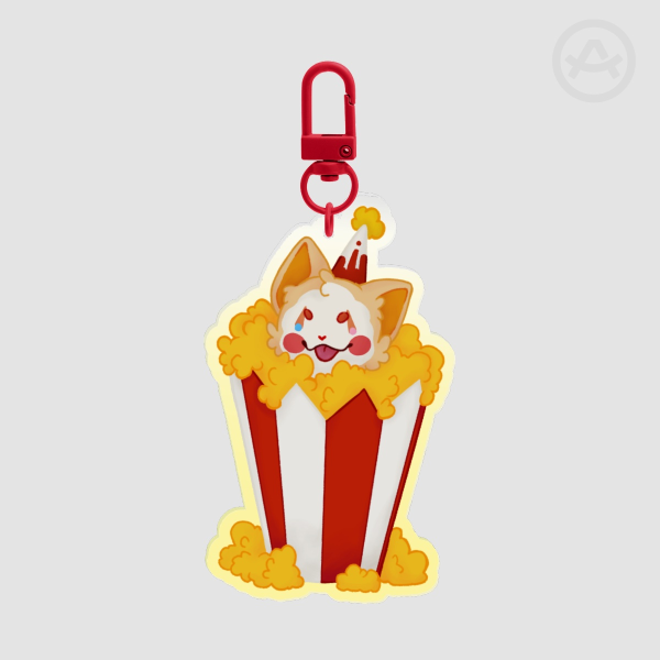 KittyBoom Popcorn Surprise Acrylic Keychain