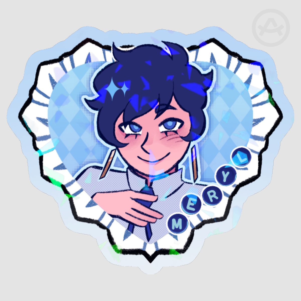 Meryl Heart Stickers