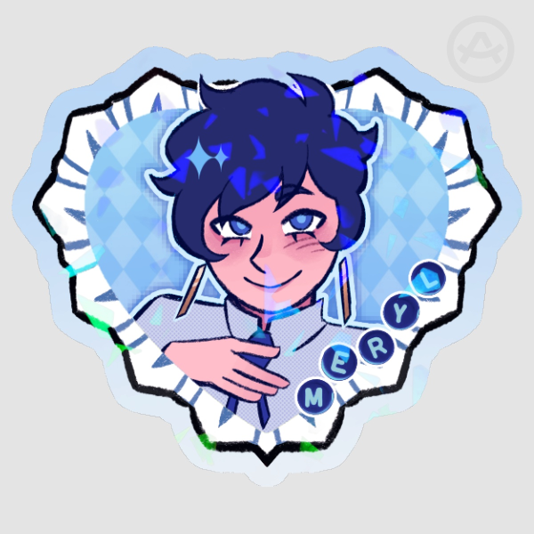 Meryl Heart Stickers