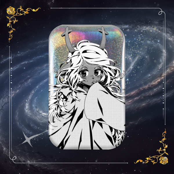Manga Noelle Holographic Rectangular Badge Pin
