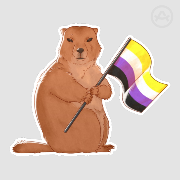 Pride Marmot - Non-binary