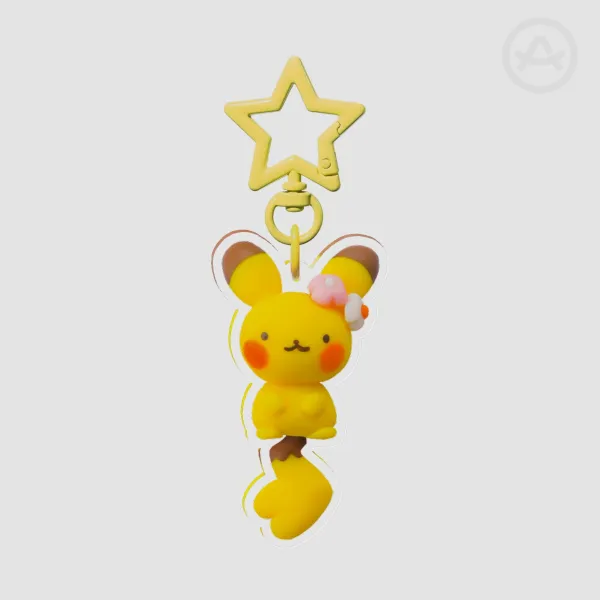 Pikachu Floral - Acrylic Keychain