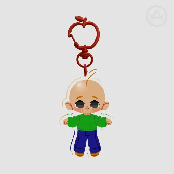 BBIEAL BALDI | Puni Plush Chibi | Clear Acrylic Keychain