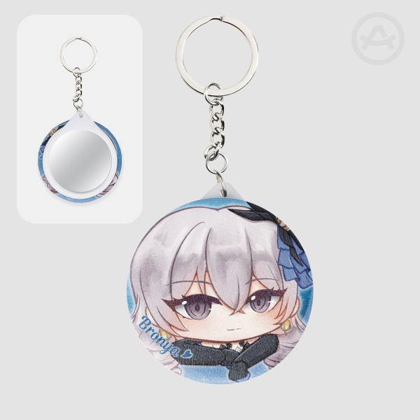 Bronya Honkai Impact 3rd Plush Badge Mirror Keychains