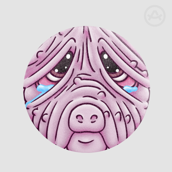 Squonk plush badge