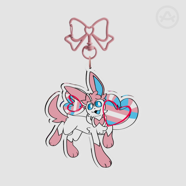 Transgender Sylveon Pride Keychain