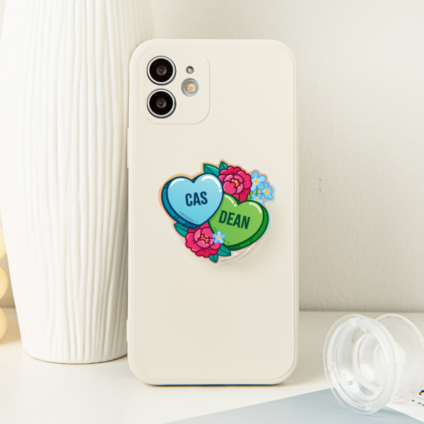 Dean Cas Hearts Phone Holder