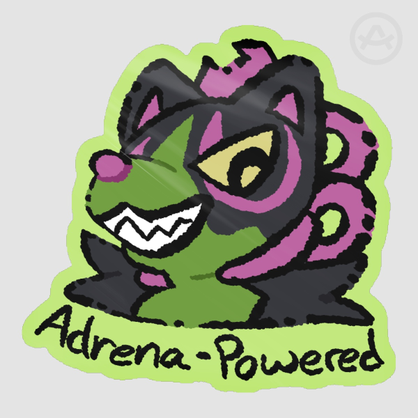 Adrena- Powered Sticker