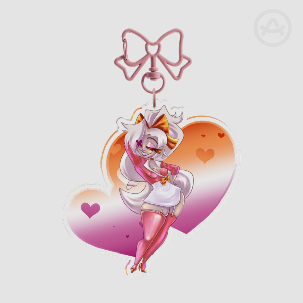 3.5" Hazbin Hotel Pride Month Keychain: Vaggi