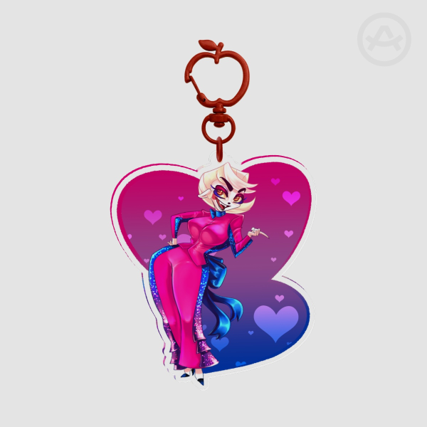 3.5" Hazbin Hotel Pride Month Keychain: Charlie