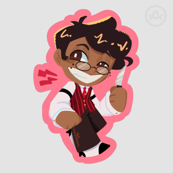 Alastor Human Hazbin Hotel Sticker