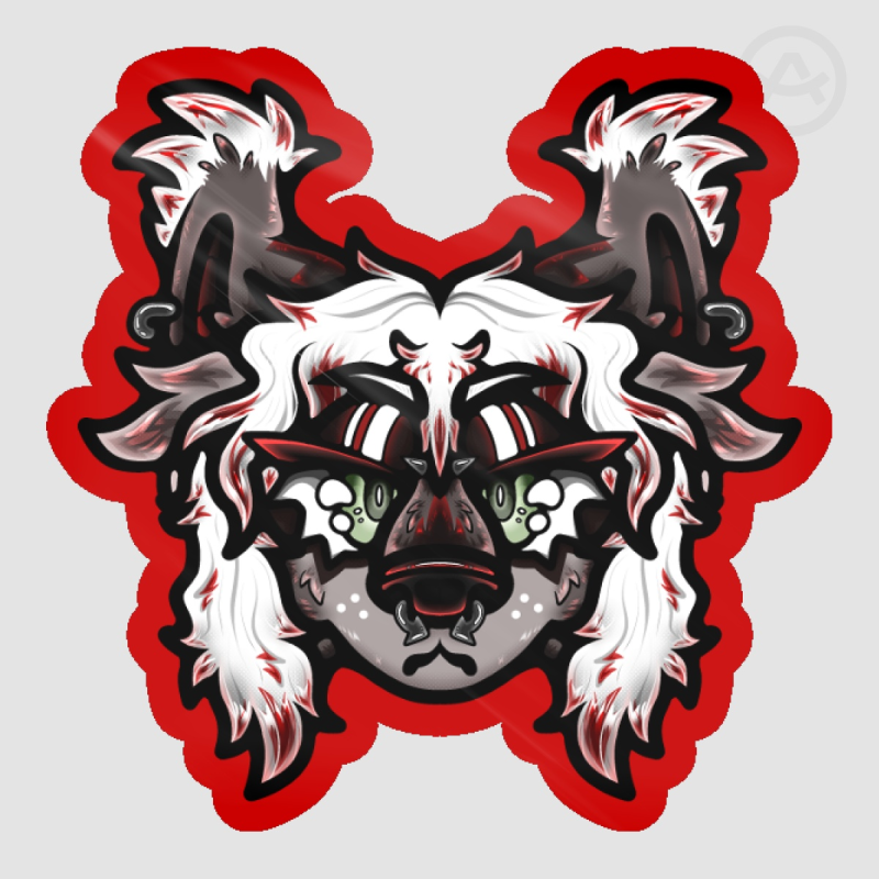 Custom Symmetrical Headshot Coloured Edge Sticker