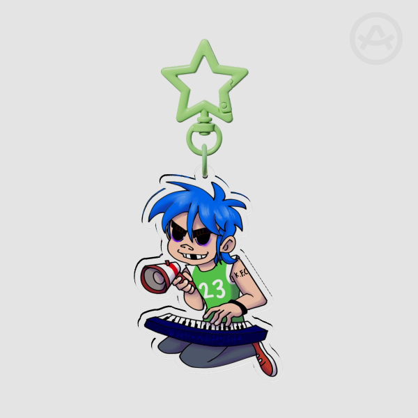 Gorillaz 2D Demon Days Keychain