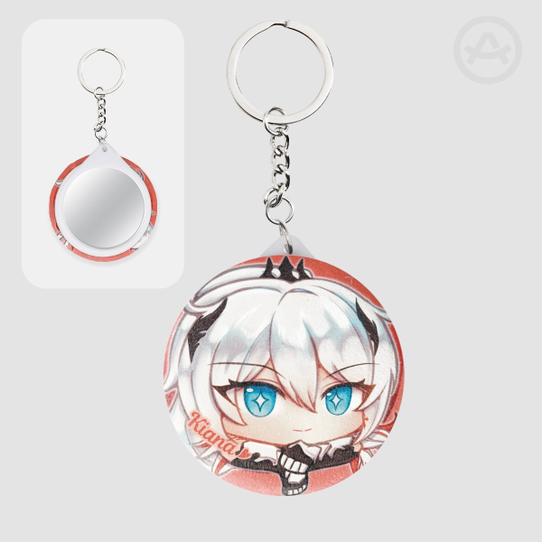 Kiana Kaslana Honkai Impact 3rd Plush Badge Mirror Keychains