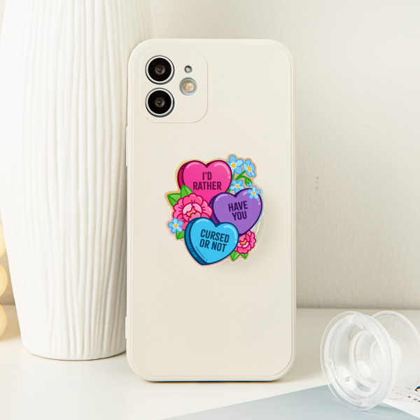 Cursed or Not Phone Holder (50mm, Rainbow)