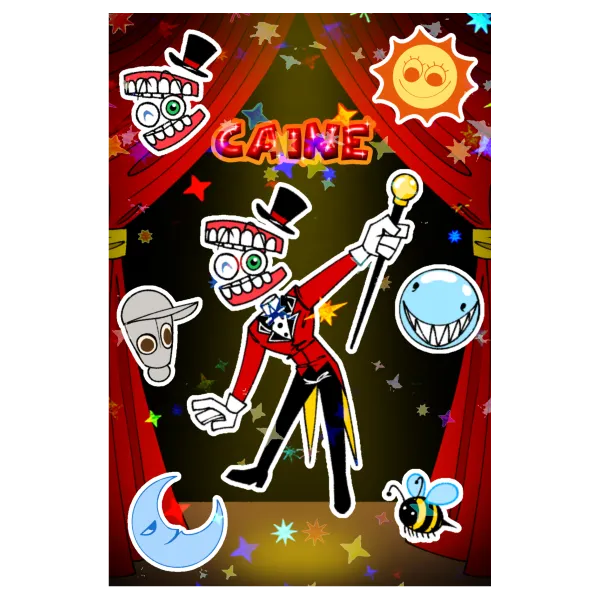 TADC Caine sticker sheet
