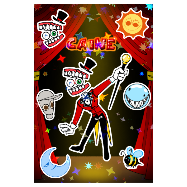 TADC Caine sticker sheet