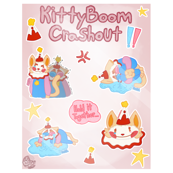 KittyBoom Crashout Sticker Sheet