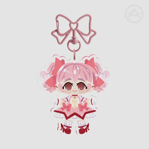 PUELLA MAGI MADOKA | Puni Plush Chibi | Clear Acrylic Keychain