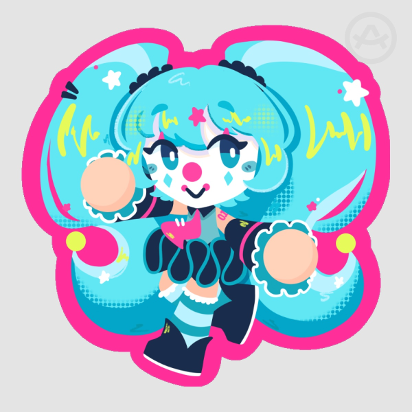Clown Miku Sticker