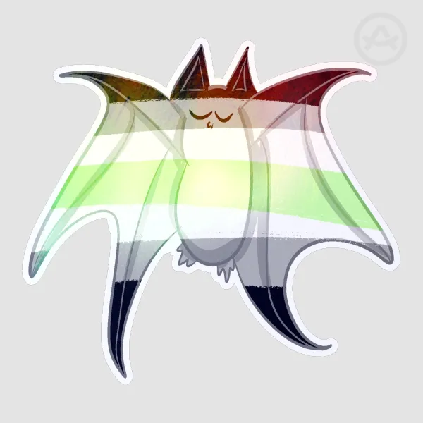 Agender Pride Bat Sticker
