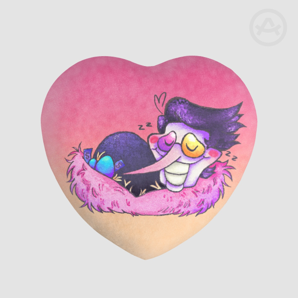 Nesting Spamton Heart Shaped Plush Badge