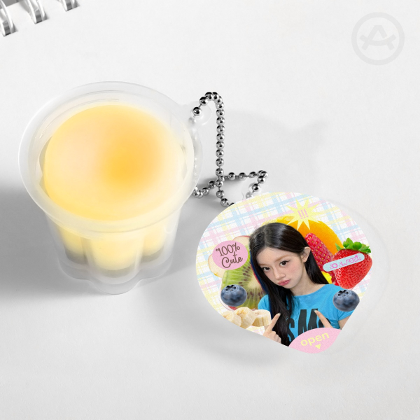 ILLIT minju 'mixed fruits' pudding keychain