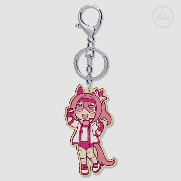 Haru Urara Wood Keychain