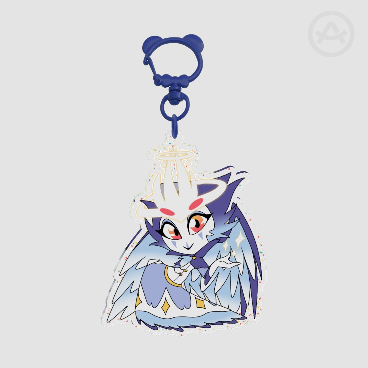 Seraphim Stolas Glitter Acrylic Keychain