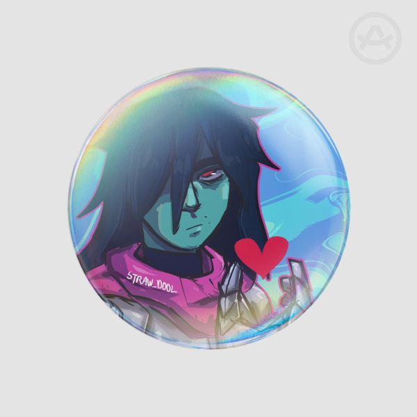 Deltarune Round Badges- Kris Button
