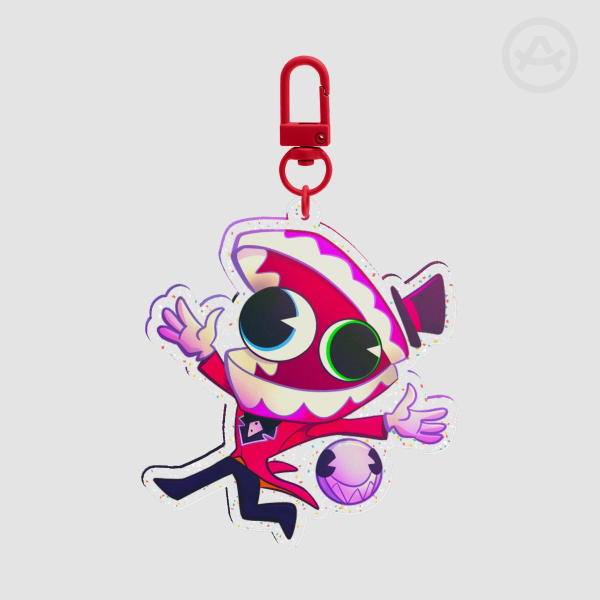 Caine and Bubble The Amazing Digital Circus (TADC) Glitter Acrylic Keychain