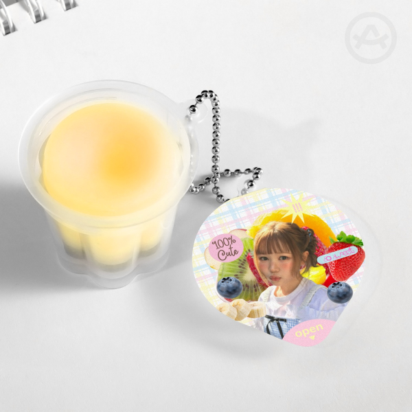 H2H ye-on 'mixed fruits' pudding keychain