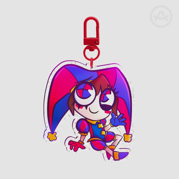 Pomni The Amazing Digital Circus (TADC) Glitter Acrylic Keychain